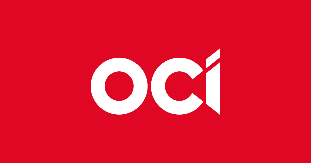 OCI 주식회사 메인 화면